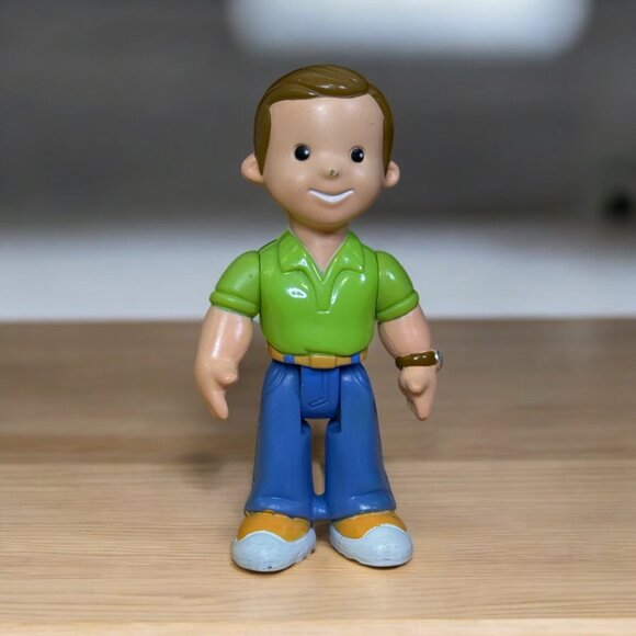 Vintage 1990s Fisher-Price My First Dollhouse Poseable Dad Father 4" Doll - Picture 5 of 6